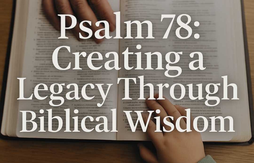 An older person's hand with a child's hand representing passing on biblical wisdom.